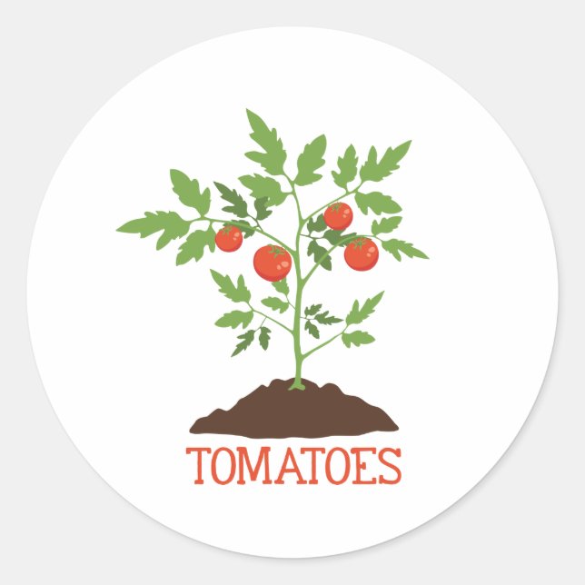 Tomaten Runder Aufkleber (Vorderseite)