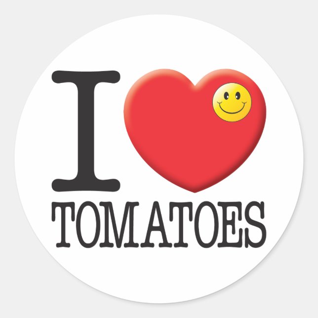 Tomaten Runder Aufkleber (Vorderseite)