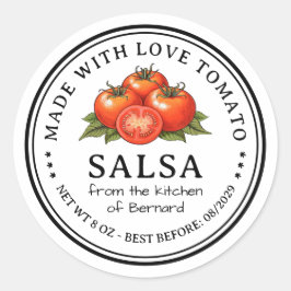 Tomaten-Salsa-Konservenetikett Runder Aufkleber