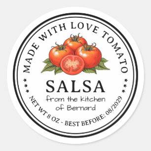 Tomaten-Salsa-Konservenetikett Runder Aufkleber