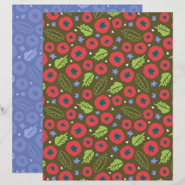 Tomaten-Schrappbuch-Papier (Vorne/Hinten)