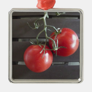 Tomaten Silbernes Ornament
