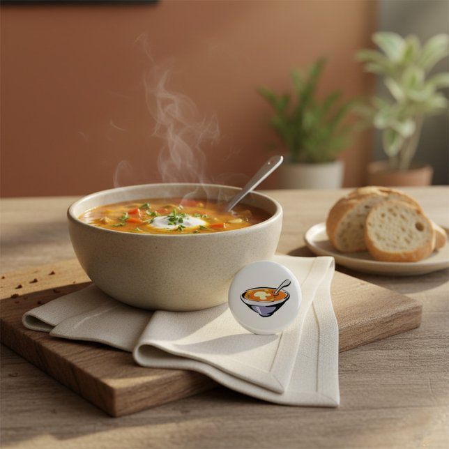 Tomaten-Suppe-Schale mit Löffel Button (Von Creator hochgeladen)
