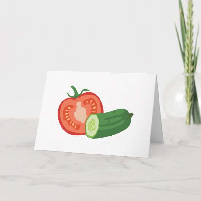Tomaten und Gurken Karte (Vorderseite)