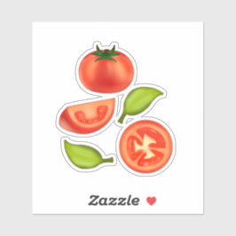 Tomaten und Oregano Aufkleber