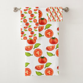 Tomaten und Oregano Badhandtuch Set