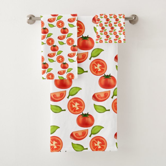 Tomaten und Oregano Badhandtuch Set (Insitu)