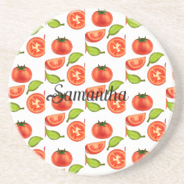 Tomaten und Oregano Getränkeuntersetzer