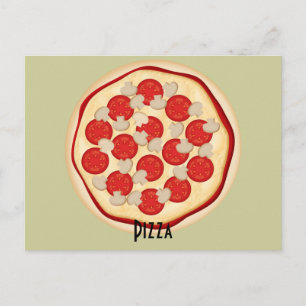 Tomaten und Pilze Pizza Rezept Karte