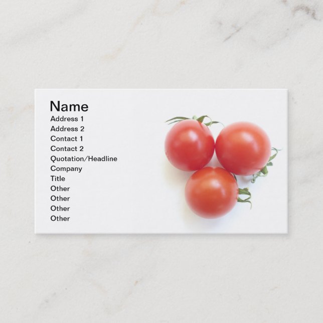Tomaten Visitenkarte (Vorderseite)