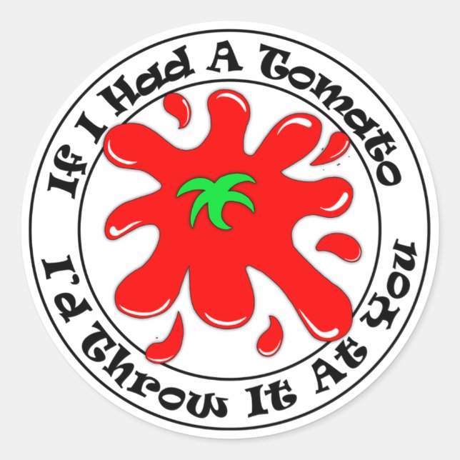 Tomatenaufkleber Runder Aufkleber (Vorderseite)