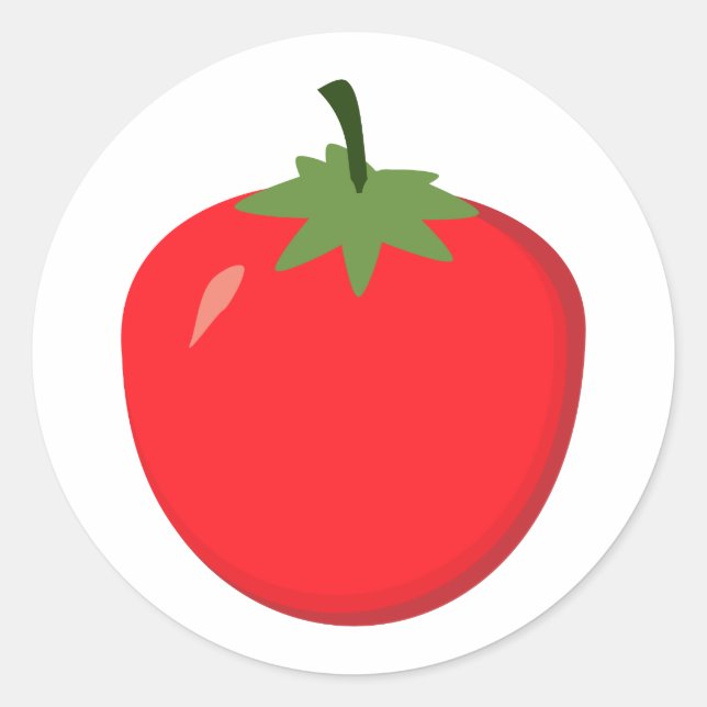 Tomatenaufkleber Runder Aufkleber (Vorderseite)