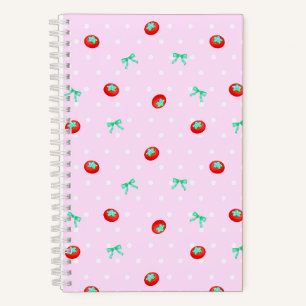 Tomatenband-Punkt-Rosa Notizbuch