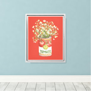 Tomatenbüchsenblumen Leinwanddruck