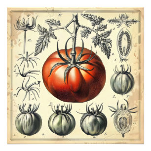Tomatendiagramm Vintag Fotodruck
