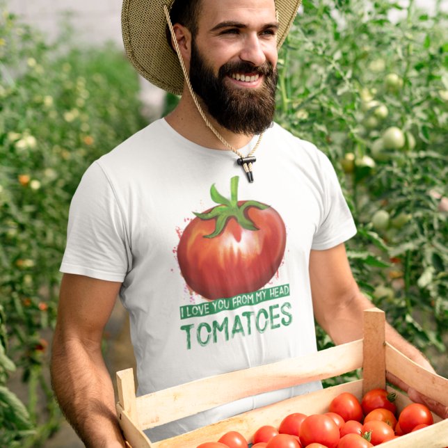 Tomatenerzeuger Ich Liebe dich von meinem Kopf Tom T-Shirt (Von Creator hochgeladen)