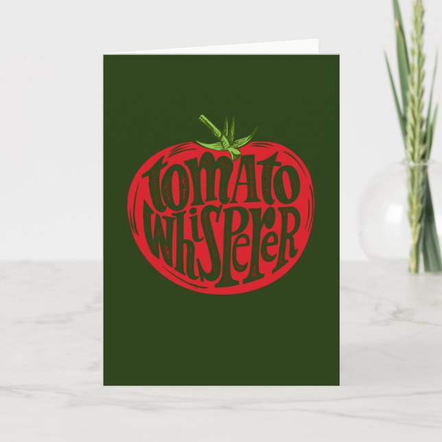 Tomatengarten Gemüsepflanze Zeichnend Gartenkarte Karte (Vorderseite)