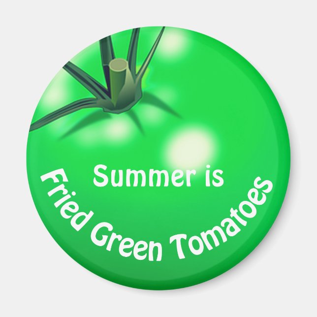 Tomatengebratene grüne Tomaten niedlicher Sommer Magnet (Vorne)
