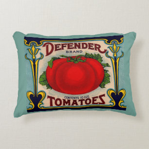 Tomatenmarke Defender der 1910er Jahre Dekokissen