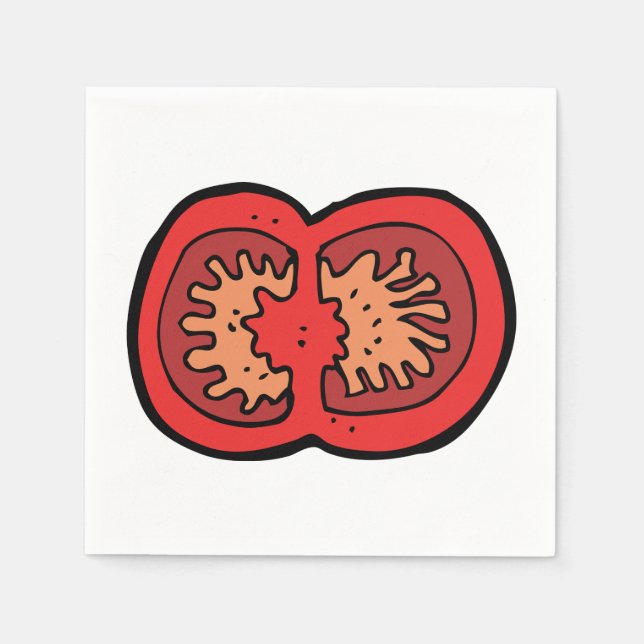 Tomatenpapier Napkins Serviette (Vorderseite)