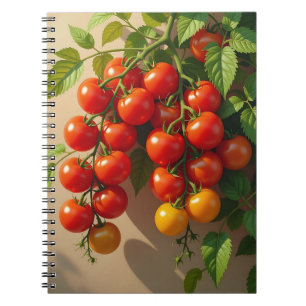 Tomatenpflanzen-Gartenbau-Themen Sommer-Vibes Notizblock