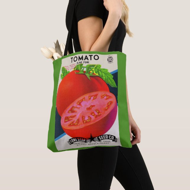 Tomatenprint der 1950er Jahre Tasche (Von Nahem)