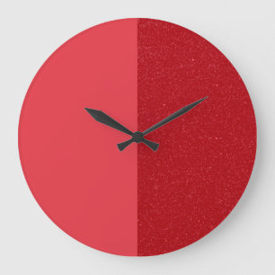 Tomatenrot gespalten, dualfinale Wandklemme (Custo Große Wanduhr