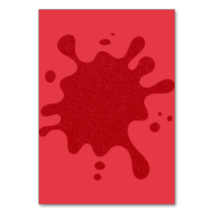 Tomatenroter Splash-Table-Karte, 3,5 × 5 Zoll (ben Tischnummer