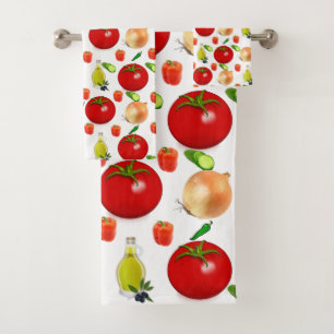 Tomatensalat Badezimmer Handtuch Sets