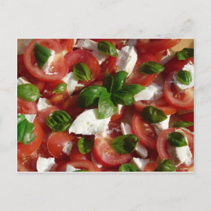 Tomatensalat mit Mozzarella Postkarte