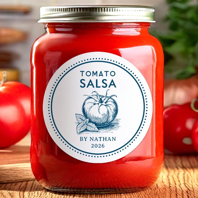 Tomatensalz - Sonderfarben Runder Aufkleber (Von Creator hochgeladen)