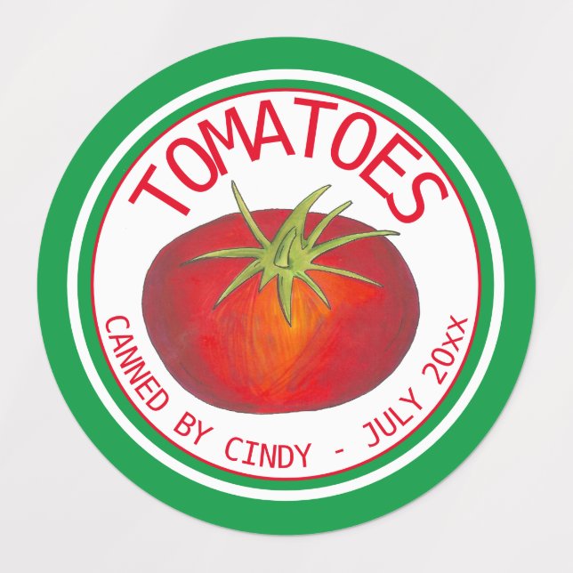 Tomatensauce Tomaten/Paradeiser Gemüse in Dosen Etiketten (Design 1)