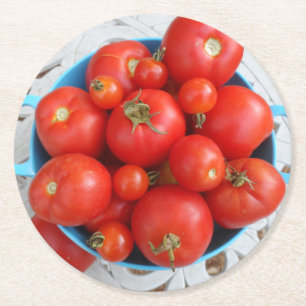 Tomatenschale Runder Pappuntersetzer