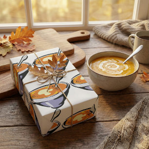 Tomatensuppe mit Löffel Geschenkpapier