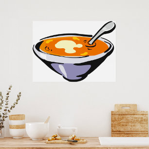 Tomatensuppe mit Löffel Poster