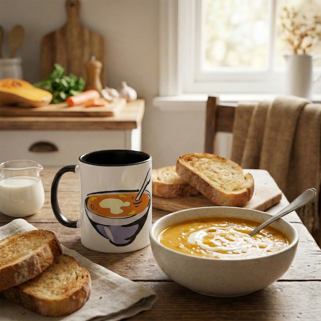 Tomatensuppe mit Löffel Tasse (Von Creator hochgeladen)