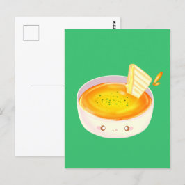 Tomatensuppe und gegrilltes Käsesandwich Postkarte