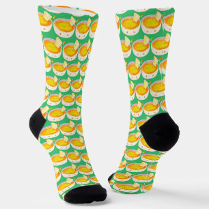 Tomatensuppe und gegrilltes Käsesandwich Socken