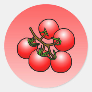 Tomates à cocktails - Sticker rond classique