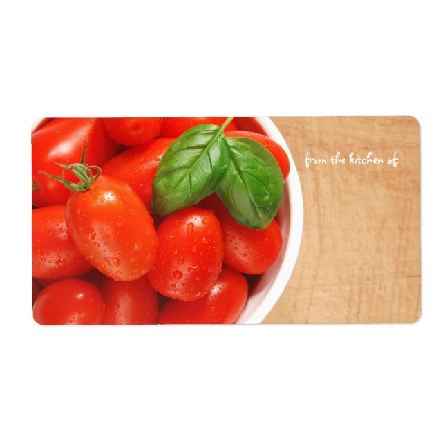 Tomates fraîches Étiquette de cuisine (Devant)