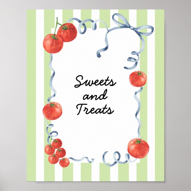 Tomato Baby Dusche Süßigkeiten & Leckereien Poster (Vorne)