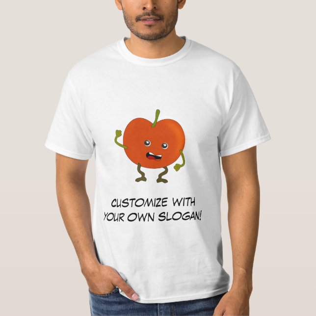 Tomato: Bad Fruit Gang mit anpassbarem Text T-Shirt (Vorderseite)