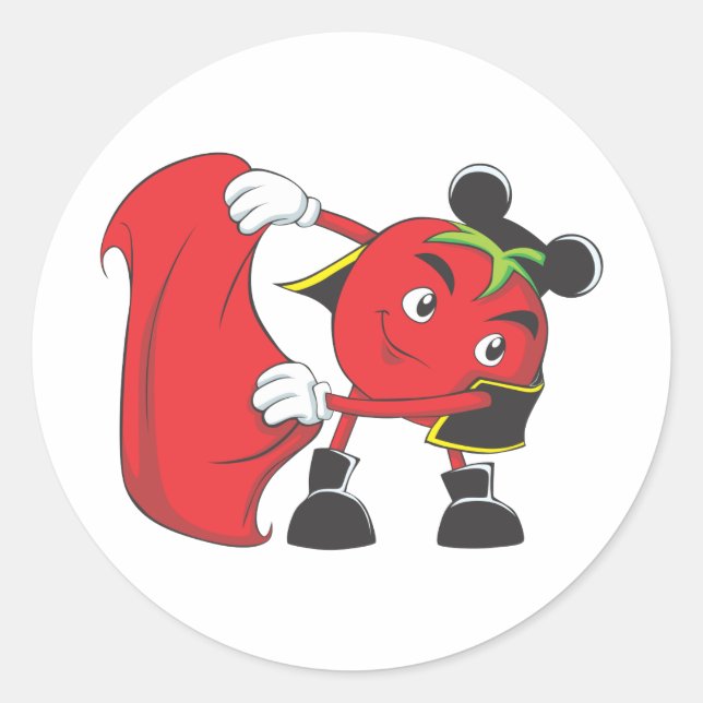 Tomato Bull Fighter Runder Aufkleber (Vorderseite)