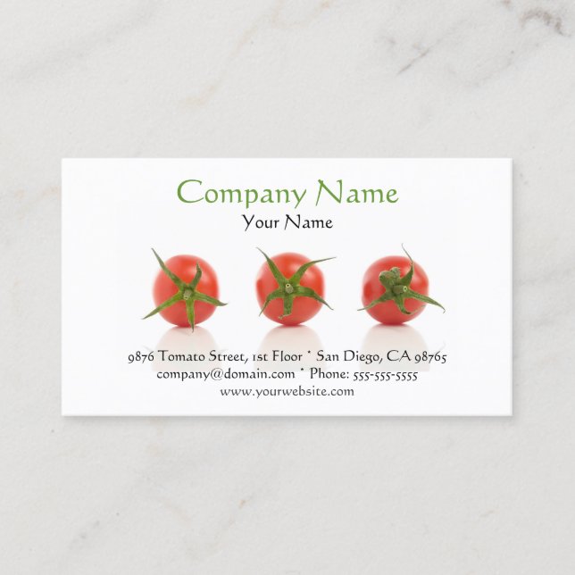 Tomato Business Card Visitenkarte (Vorderseite)