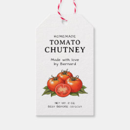Tomato chutney label geschenkanhänger