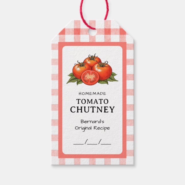 Tomato Chutney Preserve Geschenkanhänger (Vorderseite)