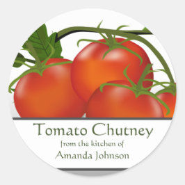 Tomato Chutney Runder Aufkleber