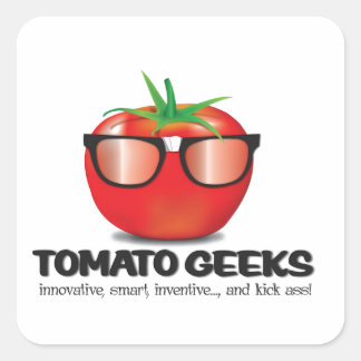 Tomato Geek Stuff Quadratischer Aufkleber