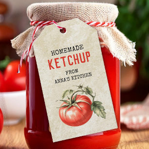 Tomato Ketchup étiquette personnalisé aquarelle to