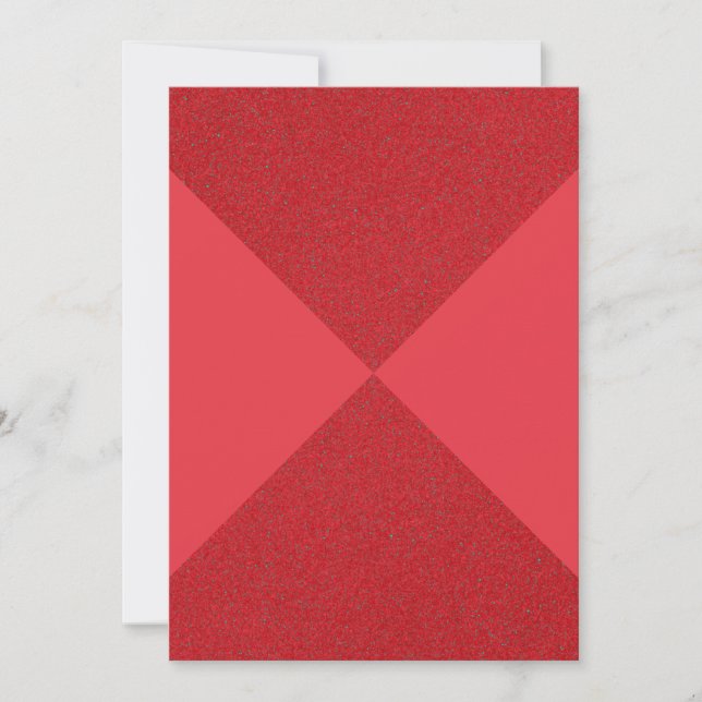Tomato Red Cross Diamond Card - Anpassbar Save The Date (Vorderseite)